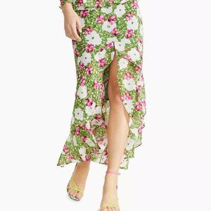 BAR III Floral High-Low Skirt
